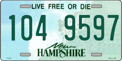 NH license plate 1049597