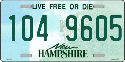NH license plate 1049605