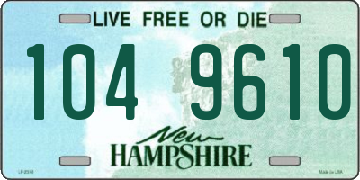 NH license plate 1049610