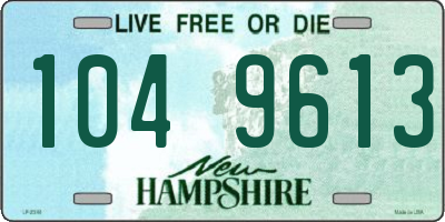 NH license plate 1049613