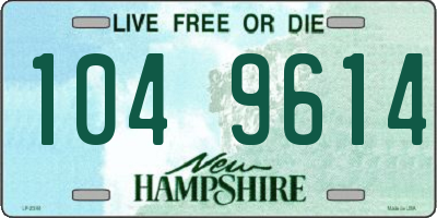 NH license plate 1049614