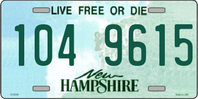 NH license plate 1049615