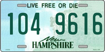 NH license plate 1049616