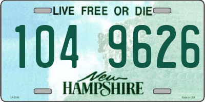 NH license plate 1049626