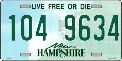 NH license plate 1049634