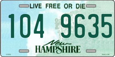 NH license plate 1049635