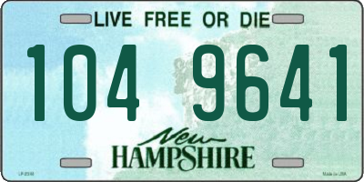 NH license plate 1049641