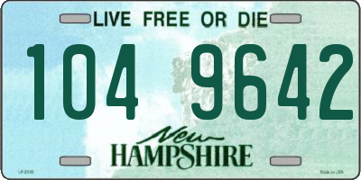 NH license plate 1049642
