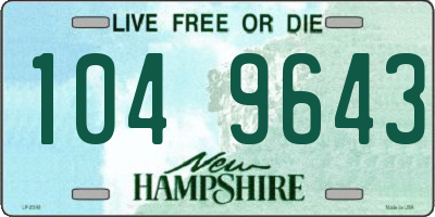 NH license plate 1049643