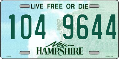 NH license plate 1049644