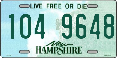 NH license plate 1049648