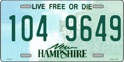 NH license plate 1049649