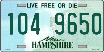 NH license plate 1049650