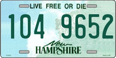 NH license plate 1049652