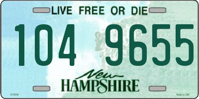 NH license plate 1049655