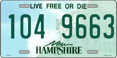NH license plate 1049663
