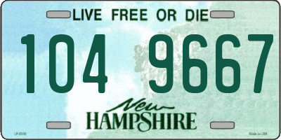 NH license plate 1049667