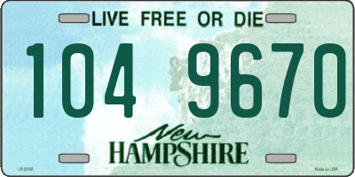NH license plate 1049670