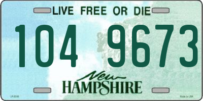 NH license plate 1049673