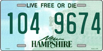 NH license plate 1049674