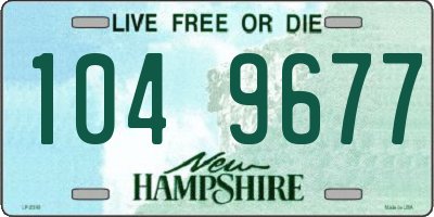 NH license plate 1049677