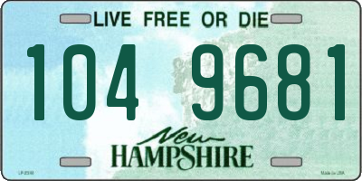 NH license plate 1049681