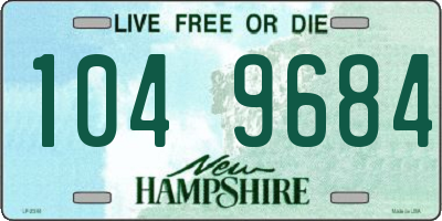 NH license plate 1049684