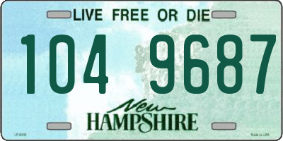 NH license plate 1049687