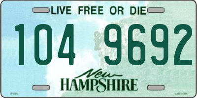 NH license plate 1049692