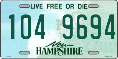 NH license plate 1049694