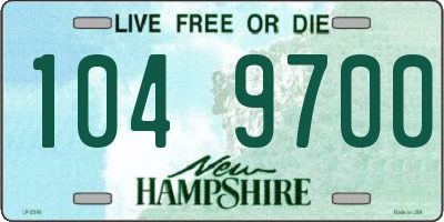 NH license plate 1049700
