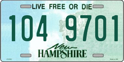 NH license plate 1049701