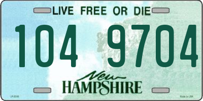 NH license plate 1049704