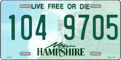 NH license plate 1049705