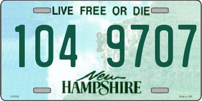 NH license plate 1049707