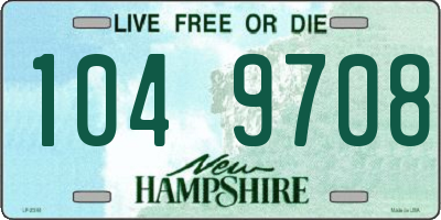 NH license plate 1049708