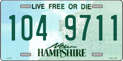 NH license plate 1049711