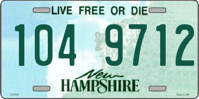 NH license plate 1049712