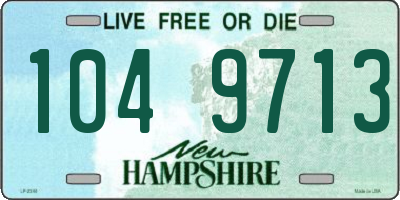 NH license plate 1049713