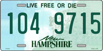 NH license plate 1049715