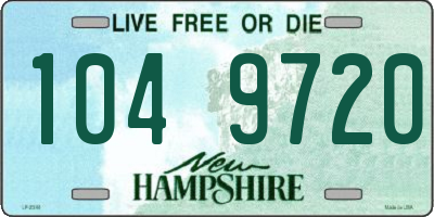 NH license plate 1049720