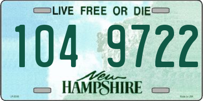 NH license plate 1049722