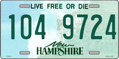 NH license plate 1049724