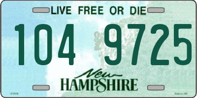 NH license plate 1049725
