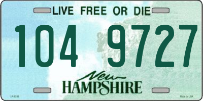 NH license plate 1049727