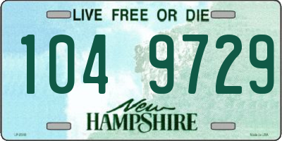 NH license plate 1049729