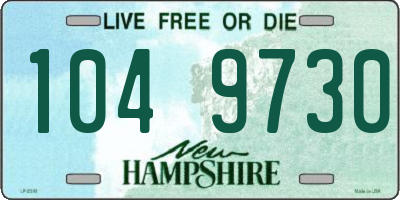 NH license plate 1049730