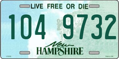 NH license plate 1049732