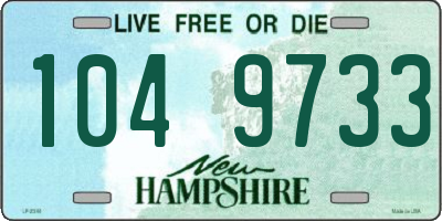 NH license plate 1049733