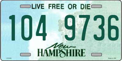 NH license plate 1049736